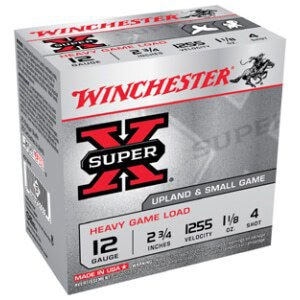 Winchester Super-X Heavy Game 12ga 2.75 in 1-1/8 oz #4 shotshell box