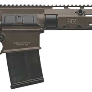 HK 81001205 MR762 A4 7.62x51mm 20+1 16.50" Black Threaded Barrel, Patriot Brown Picatinny Rail Receiver, M-LOK Handguard, 6 Position Black Synthetic Stock, Black Finger Grooved Grip, Ambidextrous