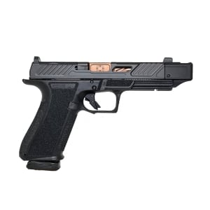 Shadow Systems DR920P Elite 9mm pistol, black polymer frame, bronze TiCN barrel, optics-ready, CA compliant