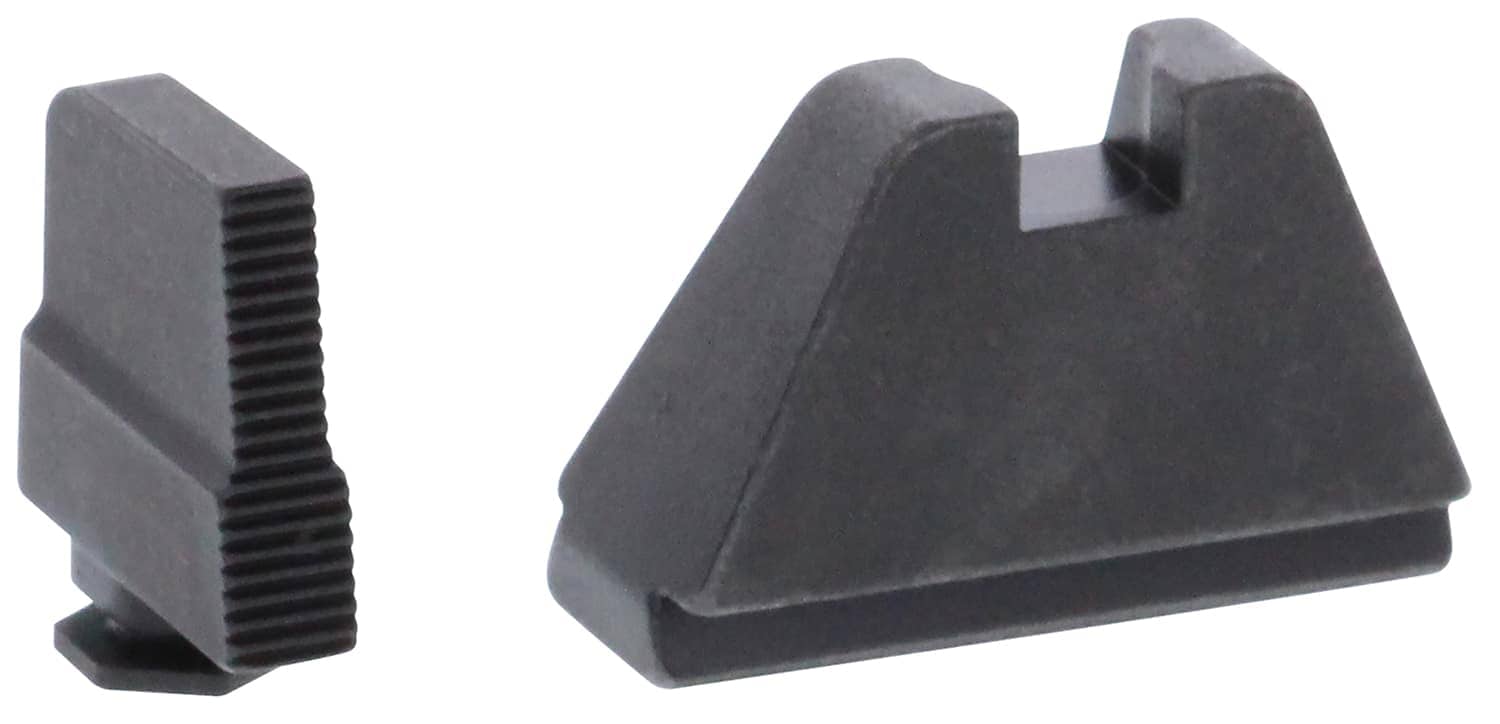 AmeriGlo GL507 Optic Compatible Sight Set for Glock 5XL Tall Serrated Front Sight-Black Rear Sight