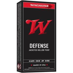 Winchester USA 45 ACP 230 gr JHP ammunition 50-round box