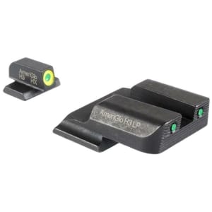 Ameriglo Trooper Tritium Handgun Sight Set for S&W M&P (Excludes .22/.380/Shield/EZ/Pro) Green Rear Green with LumiGreen Front