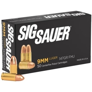Sig Sauer Elite Performance 9mm Luger 147 gr FMJ ammunition 50rd box