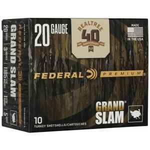 Federal Grand Slam Realtree 40th Anniversary 20ga 3-inch shotshell box