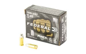 Federal Punch Personal Defense .25 ACP 45 gr ammunition box, 20 rounds