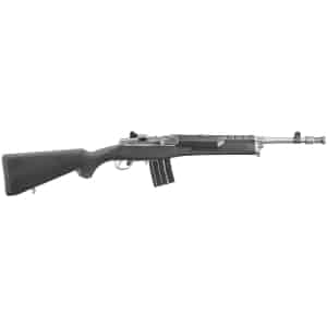 Ruger Mini-14 Tactical rifle matte stainless receiver with black synthetic stock and Picatinny rail