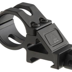 UTG angled offset low pro ring mount for 1-inch/20mm flashlight, matte black, Picatinny