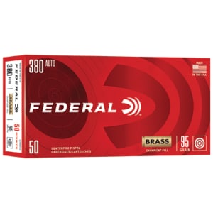 Federal Champion .380 ACP 95 gr FMJ ammunition 50 count box
