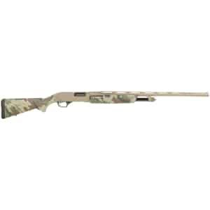 Winchester SXP Hybrid 20ga pump shotgun, 26-inch vent rib barrel, Woodland camo stock