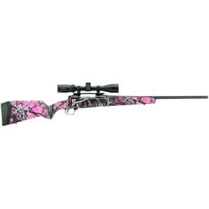 Savage 110 Apex Hunter XP 6.5 Creedmoor 24in Muddy Girl rifle with mounted Vortex Crossfire II scope
