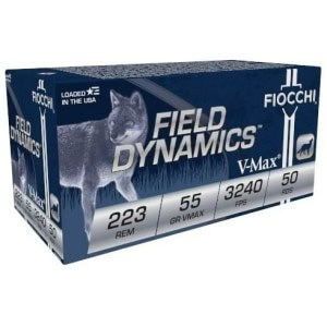 Fiocchi 223 Rem 55gr V-MAX polymer tip ammunition 50-round box