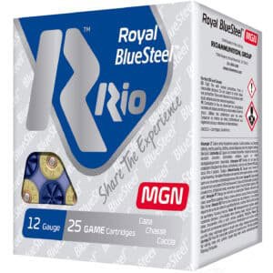 Rio Ammunition Royal BlueSteel 12 Gauge 3-inch 1 1/4 oz #2 steel shot box