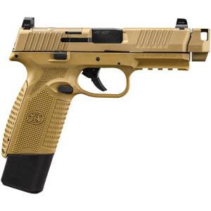 FN 545 MRD Compensator .45 ACP Flat Dark Earth semi-automatic pistol, optic-ready, two 10-round magazines