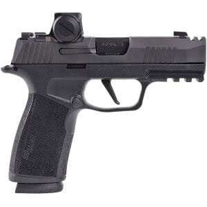 Sig Sauer P365X Macro Comp 9mm pistol with Romeo-X red dot and two 17-round magazines, black finish