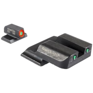 Ameriglo Trooper Tritium Handgun Sight Set for S&W M&P Shield (Excludes EZ) Green Rear Green with Orange Front