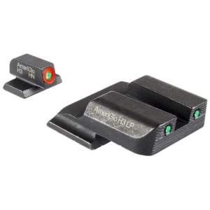 Ameriglo Trooper Tritium Handgun Sight Set for S&W M&P (Excludes .22/.380/Shield/EZ/Pro) Green Rear Green with Orange Front
