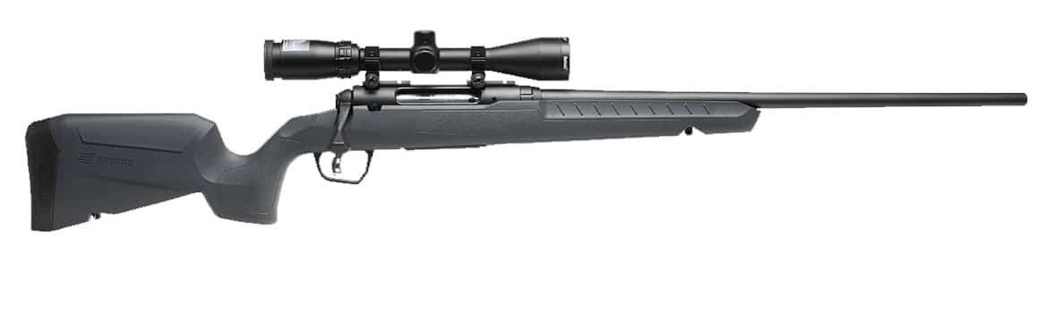 Savage Axis 2 XP Compact 7mm-08 Rem 20in gray synthetic stock with mounted 3-9x40 scope
