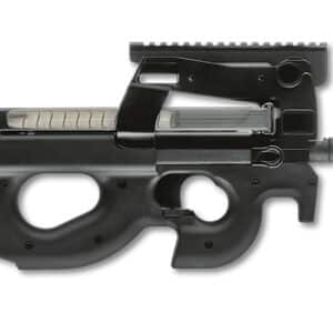 FN PS90 5.7x28mm rifle, 16in barrel, matte black synthetic thumbhole bullpup stock