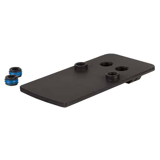 Trijicon RMRcc dovetail mount plate for Glock, matte black steel
