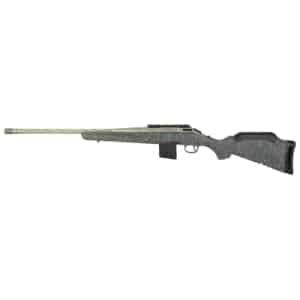 Ruger American Gen II 6mm ARC 20-inch rifle with gray splatter synthetic stock and spiral-fluted threaded barrel