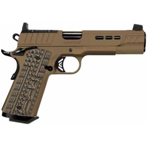 Kimber Rapide OR 1911 .38 Super 5-inch FDE pistol, right-side view