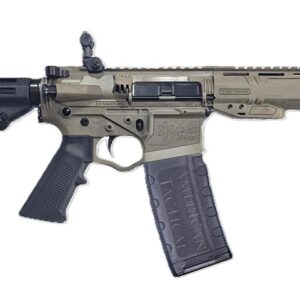 ATI Alpha Maxx HGA 5.56x45mm 7.5in FDE pistol with 7-inch M-LOK handguard and flip-up sights