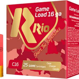 Box of Rio Ammunition RCHV168 16 Gauge 2.75" game load, 25 rounds per box