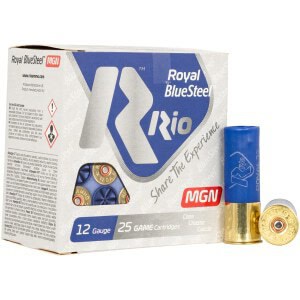Rio Ammunition Royal BlueSteel 12 Gauge 3-inch 1 1/8 oz #4 shot 25 per box