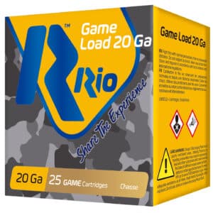 Rio Ammunition 20 Gauge Field Shotshells 2.75 inch 1 oz #8 25 per box