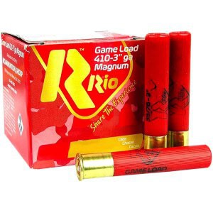 Rio Ammunition Heavy Field .410 bore 3-inch shotshell box, 25 rounds