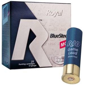 Rio Royal BlueSteel 12 ga 3 1/2 inch MAX BB 1 3/8 oz 25 ct ammunition box