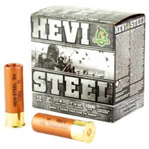 HEVI-SHOT HEVI-Steel 12ga #4 1-1/4oz steel shotshells 25rd box