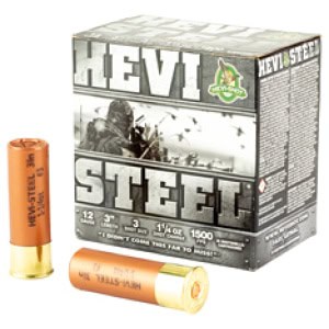 HEVI-Shot HEVI-Steel 12ga 3 in 1-1-4 oz #3 25rd box