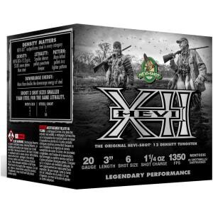 HEVI-Shot HEVI-XII 20ga 3in 1-1/4oz #6 tungsten shotshells 25rd box