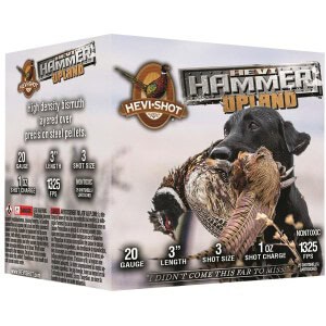 HEVI-Hammer Upland 20 Gauge 3" 1 oz #3 shotshell box, 25 count