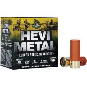 HEVI-Metal Longer Range 12ga 2-3/4" 1 1/8 oz #2 shot 25 count box