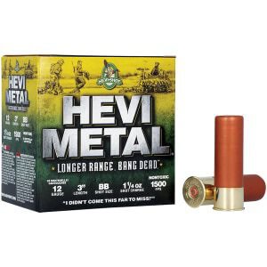 HEVI-Metal Longer Range HEVI-Shot 12 Gauge 3-inch BB shotshells 25-count box