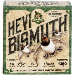 HEVI-Shot HEVI-Bismuth 16 Gauge 2.75in 1 1/8oz #6 shot 25-count box