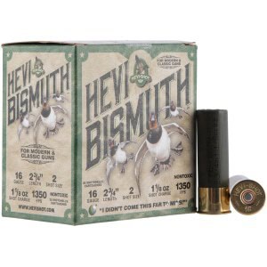 HEVI-Shot HEVI-Bismuth 16 gauge 2.75 in #2 bismuth waterfowl shells - 25 count box