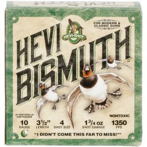 HEVI-Shot HEVI-Bismuth 10 Gauge 3.5 inch 1 3/4 oz #4 Bismuth shot box