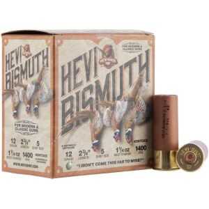 HEVI-Shot HEVI-Bismuth 12ga 2-3/4" 1-1/4oz #5 shotshell box, 25 count