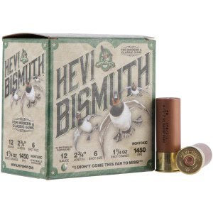HEVI-Shot HEVI-Bismuth 12ga 2-3/4" #6 shotshell box, 25 count