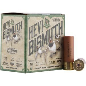 HEVI-Shot HEVI-Bismuth 12 Gauge 3 inch 1 3/8 oz shot size 1 shotshell box 25 count
