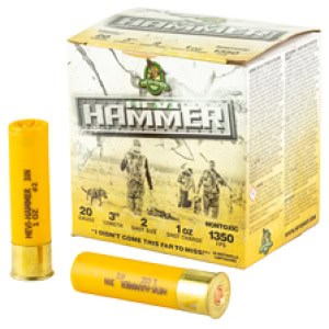 HEVI-Shot HEVI-Hammer 20ga 3in 1oz size 2 shotshell box 25 rounds