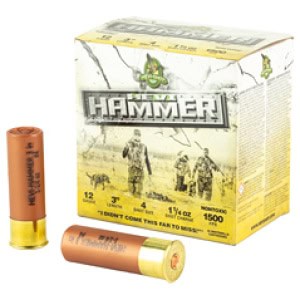 HEVI-Shot HEVI-Hammer 12ga 3in 1-1/4oz #4 shotshells 25rd box