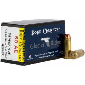 Magnum Research Glacier Ridge Bonecrusher .50 AE 325 gr Flat Point handgun ammunition product image