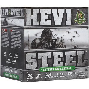 HEVI-Shot HEVI-Steel 20 Gauge 3-inch shotshells 25 per box