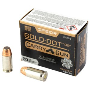 Speer Gold Dot .45 ACP +P 200 gr Hollow Point 20 rd box