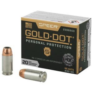 Speer Gold Dot 45 ACP 230 gr Jacketed Hollow Point 20 count box
