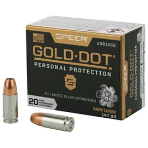 Speer Gold Dot 9mm Luger 147 gr GDHP 20 rd box